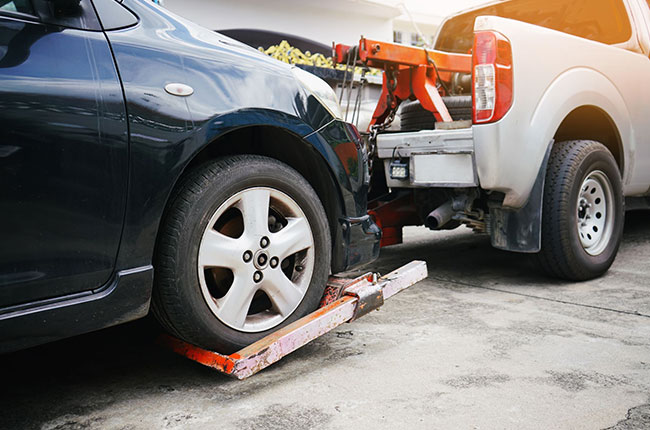 Car towing steps